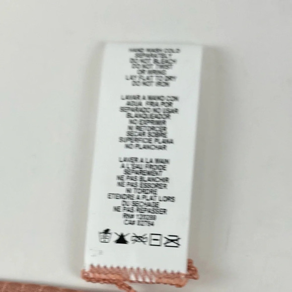 NEW Vitamin A Bikini Bottom Womens Size Medium 8 Pink Striped High Waist NWOT - Picture 6 of 9